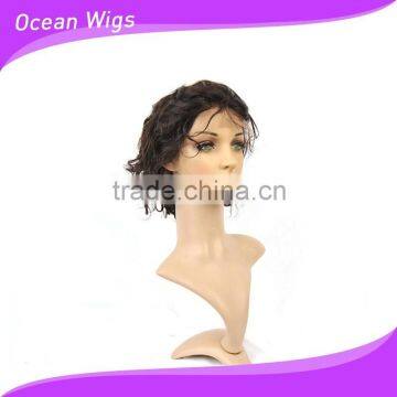 Human Hair Lace Wig, Body Wave, 10", Natural Color photo-2