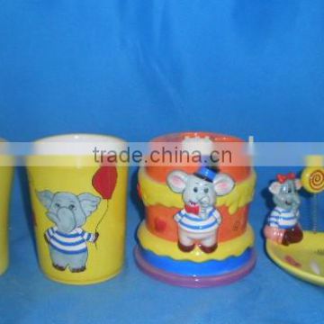 Elephant Ceramic soap set baby bath set