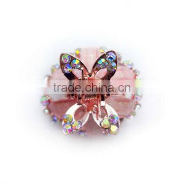 New Arrival Butterfly Bow Design Hair Claw With Glass Beads & Crystals