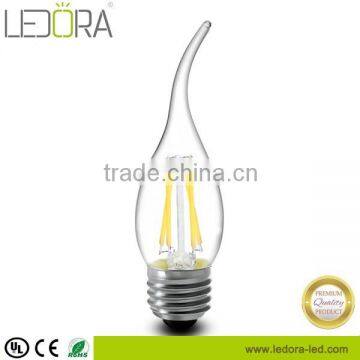 230V 360 degree Ra90 E27 Dimmable Filament candle led lamp, wholesale candle led