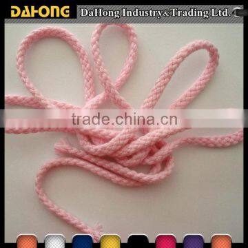 China supplier pink color 4mm drawstring polyester round cord for sale