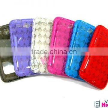 high clear grid TPU Skin Soft Gel case,for HTC cha cha chacha case,soft GEL COVER case