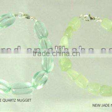 Wholesale high quality semi precious stone nugget beads bracelet jewelry