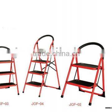 red steel folding ladder