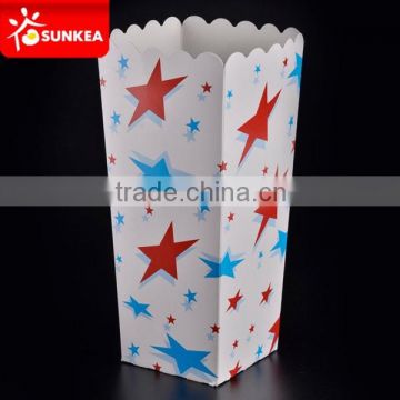 Square printed popcorn buckets, popcorn paper cups in China