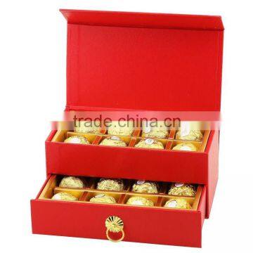 Customized China Factory Luxury Paper Chocolate Boxes With Elegant Drawer. photo-3