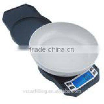 compact scale with big bowl kitchen scale portable scale
