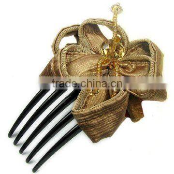 latest fashion bead flower comb