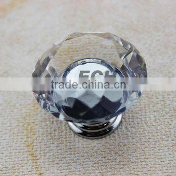 China supplier Zinc alloy crystal glass cabinet knobs