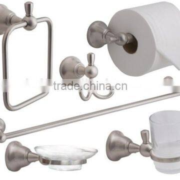 wallmounted brushed nickel bathroom accessories set 6 pieces