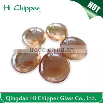 Light Amber Glass Gems round shape for fir pit fireplace