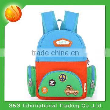 Cute large capacity hit color kids cartoon picture of school bag