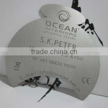 Embossed Metal Furniture Brand Tag