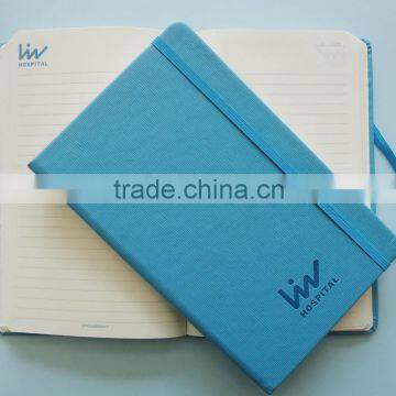 Blue Thermo pu Leather Debossed Logo Custom Hardcover Journal Export to Turkey photo-5