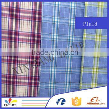 Yarn Dyed plaid shirt designs woven fabric with custom