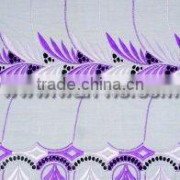 high quality purple cotton lace fabric