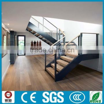 U shape precast residential staircase , wood stairs ---YUDI