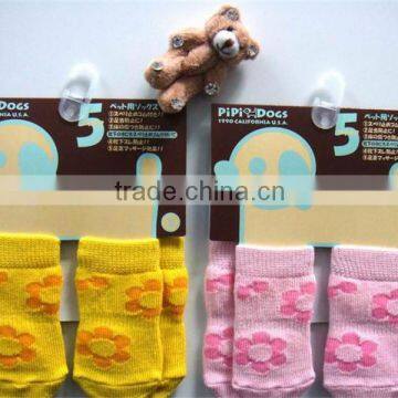 Lovely warm pet sock / Dog anti-slip stocking pawks