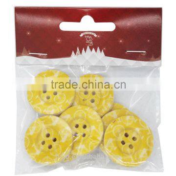 Fashion Bicycle Printed Blue Wooden Buttons 4 Holes 3cm for Fabric photo-5