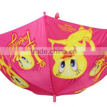 Kids pink duck animal umbrella