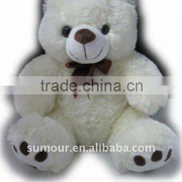 White Bear with Ribbon