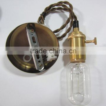 CE Switch Socket E26 Copper Pendant Lighting For Bedroom