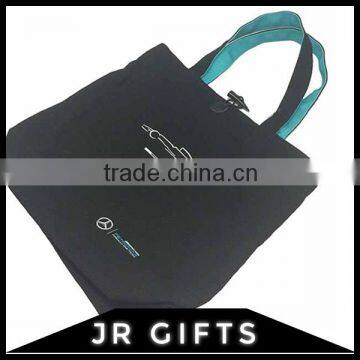 Promotional Portable 12oz canvas black tote bag