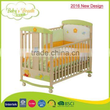 WBC-27 2016 new design luxury multi-purposes softextile new born baby crib bed