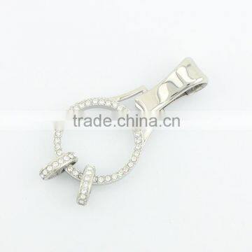 New design 316L stainless steel rhinestone lanyard floating charm glass locket