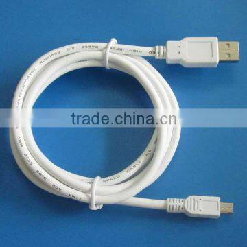 am to mini 5pin white 2.0 usb cable