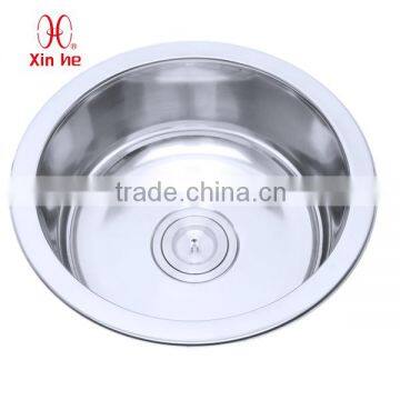 SUS304 single round stainless steel sink bowl