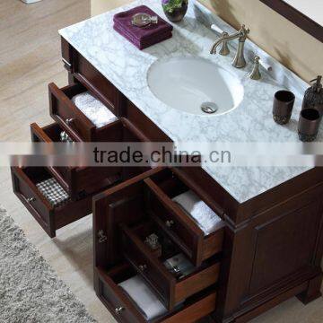 Modern Luxury Floor Standing Solid Wooden Bathroom Furniture photo-4
