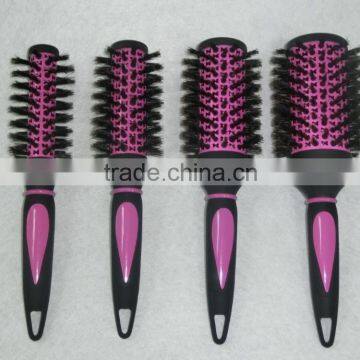 100% boar bristle round ceramic hair brush