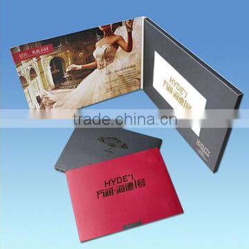 Promotional 7" lcd video brochure card for adverting