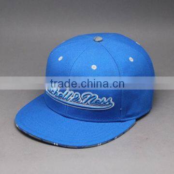 CUSTOM FLEXFIT FLAT BRIM SNAPBACK CAP WITH 3D EMBROIDERY