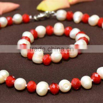 Latest Design Wholesale 2015 Classical Pearl Jewelry Set photo-4