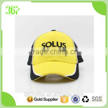 Top Quality Cotton Matching Color Yellow Golf Sports Running Baseball Cap