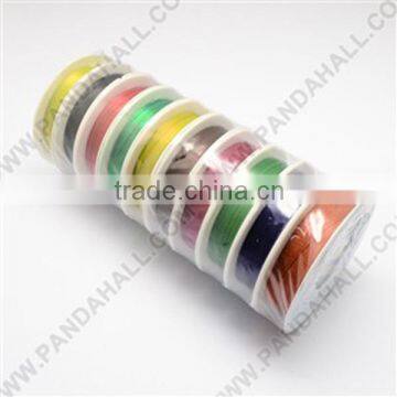 Jewelry Colored Copper Wire 0.3mm, Mixed Color, about 21m/roll, 10rolls/set(CWIR-R001-0.3mm-M)