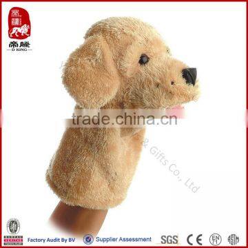 China supplier factory price plush animal dog stuffed puppy hand puppet