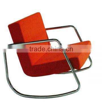 rocking chair /fashion chair/modern fabric soft rattan sofa