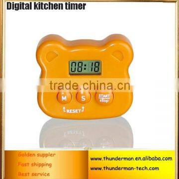 Cartoon style LCD Display Digital Kitchen Timers with Magnetic Function