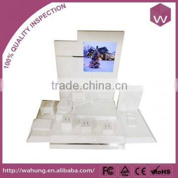 Quality Elegant White Wrist Watch Display Showcase /MDF Watch Tabletop Display Stand Custom