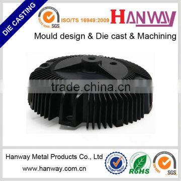 China GuangZhou manufacturer custom black anodizing die casting aluminum led heatsink