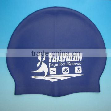 Fashionable Adult / Kid sizes waterproof funny custom design silicone swim caps