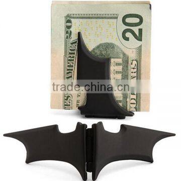 Christmas stainless steel Batman money clip with credit card holder