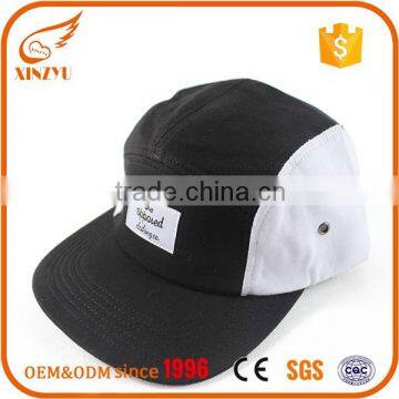 wholesale custom blank flat brim 5 panel snapback cap/hat