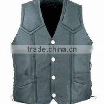 DL-1582 Leather Vests , Leather Sports Vest