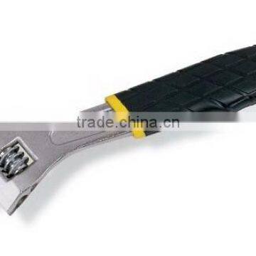 Multi-fonction Adjustable Wrench Rubber grip Black with Yellow