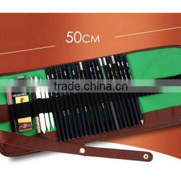 Factory Wholesale Roll Up Wrap Pencil Case;Roll Up Canvas Pencil Case photo-3