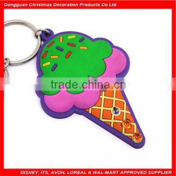 chocolate ice-cream shape soft pvc weapon keychain